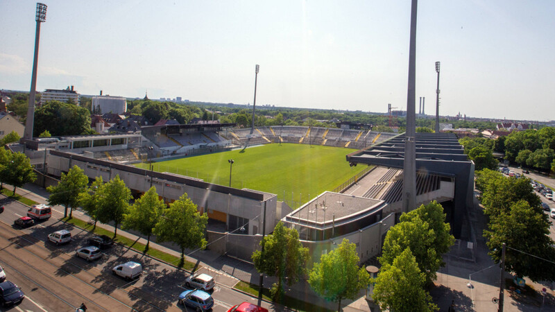 Das Grünwalder Stadion ohne Zuschauer: So wird es auch am Sonntag beim Spiel der Löwen gegen Duisburg aussehen. (Archivbild)