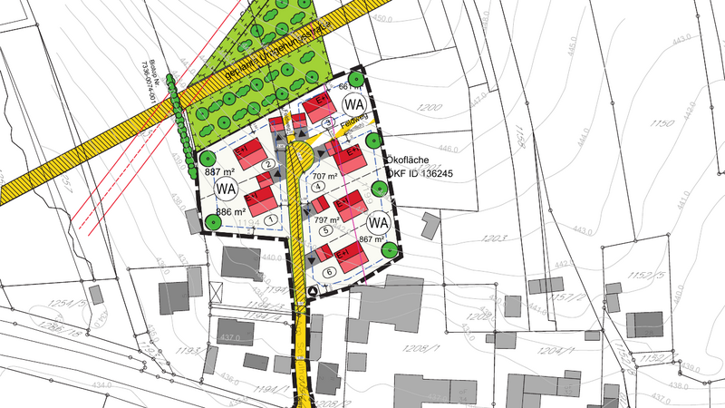 Der Bebauungsplan "Am Schulhaus" in Unterempfenbach umfasst sechs neue Bauparzellen.