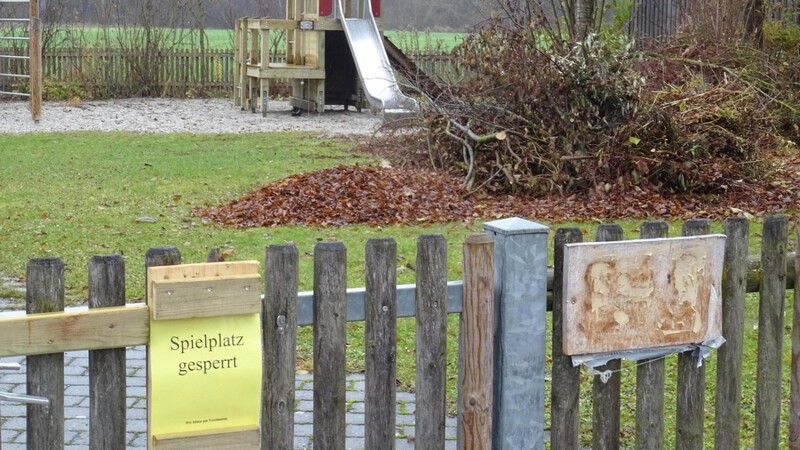 Der Spielplatz in der Volkmannsdorferau ist aufgewertet worden, wegen laufender Arbeiten allerdings derzeit noch gesperrt.