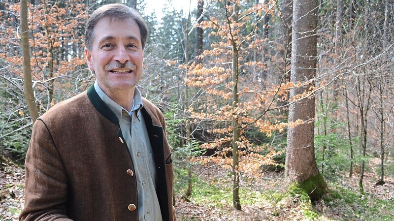Erwin Engeßer, der fast zehn Jahre den Forstbetrieb Kelheim geleitet hat, an seinem "Arbeitsplatz". Aber auch im Ruhestand will er den Wald nicht missen.