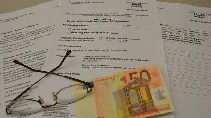 Keine 50 Euro pro Kopf würde eine Haftpflichtversicherung für Asylbewerber bei der Versicherungskammer Bayern kosten.