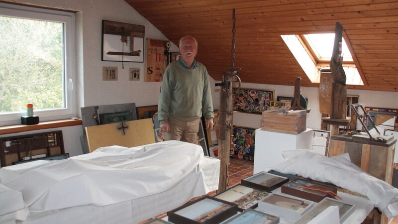 Das Atelier von Volker Polack ist voll mit ausgefallenen Werken.