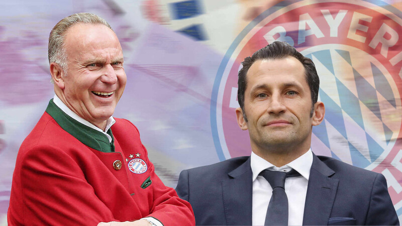 Sie können zufrieden sein mit der Ausbeute auf dem Transfermarkt: Bayerns Vorstandsvorsitzender Karl-Heinz Rummenigge (l.) und Sportdirektor Hasan Salihamidzic.