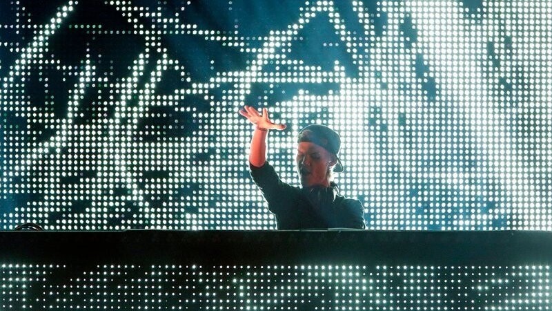 Tim Bergling, auch bekannt als der schwedische Erfolgs-DJ Avicii, auf seiner "#TRUETOUR" im Barclays Center in Brooklyn (New York, USA) am 28. Juni 2014.