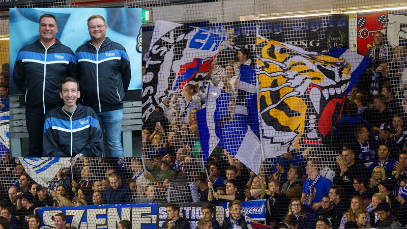 Zukünftig die Schnittstelle zwischen den Fans und den Straubing Tigers: Die neuen Fanbeauftragten (kleines Bild).