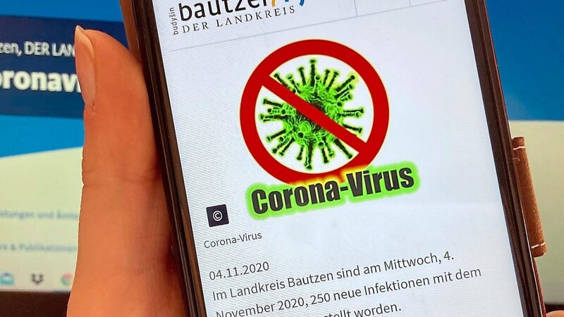 Das Landratsamt Bautzen informiert regelmäßig über die Situation. Am Mittwoch vermeldete es 250 neue Corona-Fälle im Landkreis.
