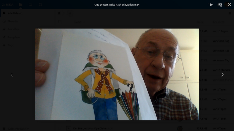 So sieht es aus, wenn Opa Dieter Geschichten erzählt, die sich Kinder jederzeit online ansehen können.