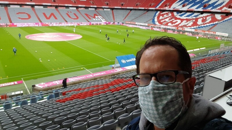 AZ-Reporter Patrick Strasser in der Allianz Arena.