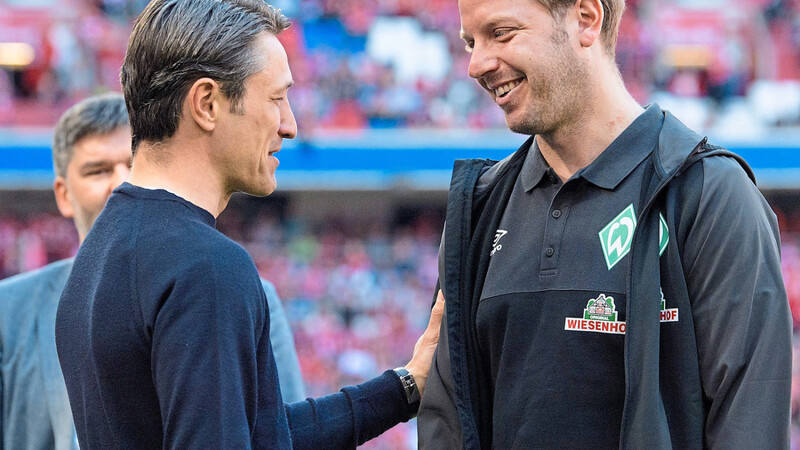 Zum zweiten Mal innerhalb von fünf Tagen treffen Bayern-Coach Nico Kovac und Bremens Trainer Florian Kohfeldt aufeinander.