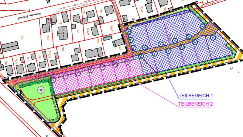 So sieht die Aufteilung des neuen Baugebietes "Pankofen-Bahnhof" aus.