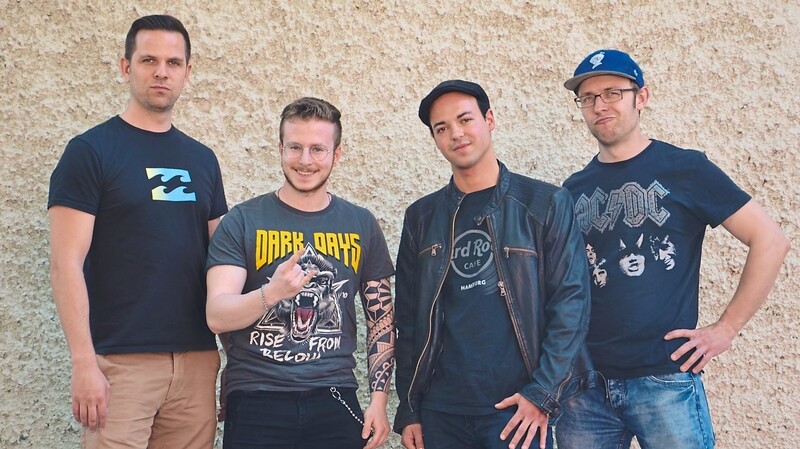 Die Bandmitglieder (v.l.): Gitarrist Fabian Vice, Schlagzeuger Alex Ritzler, Sänger Stefan Kolbeck und Bassist Stefan Breu.