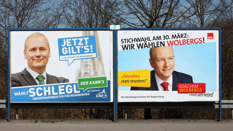 Bei der Kommunalwahl 2014 unterlag Christian Schlegl seinem Kontrahenten Joachim Wolbergs (SPD).