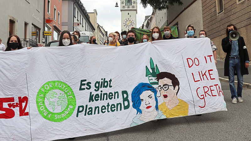 250 Demonstranten marschierten am Freitag für das Klima durch die Stadt.