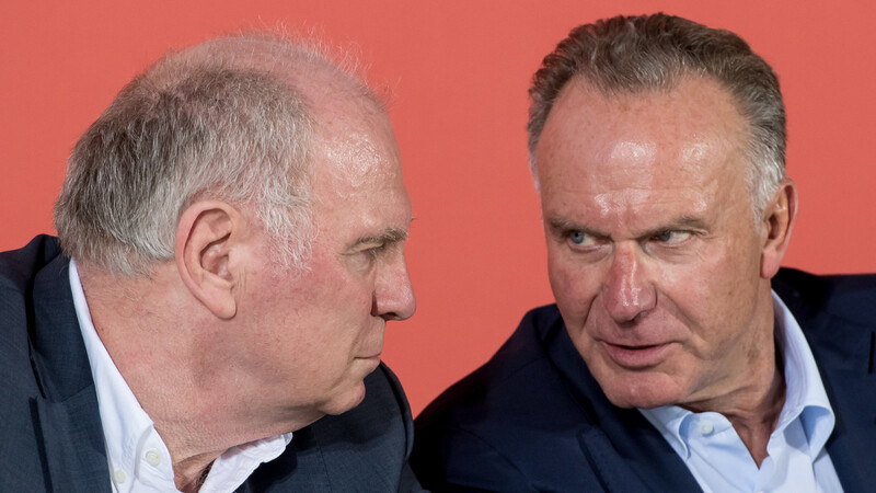 Bayern-Bosse: Präsident Uli Hoeneß (l.) und Vorstands-Boss Karl-Heinz Rummenigge.