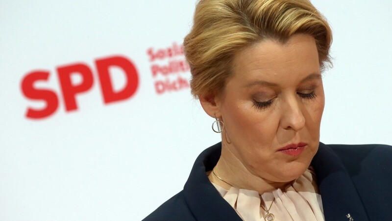 Die bisherige Rathauschefin Franziska Giffey tendiert zu Koalitionsverhandlungen mit der CDU.