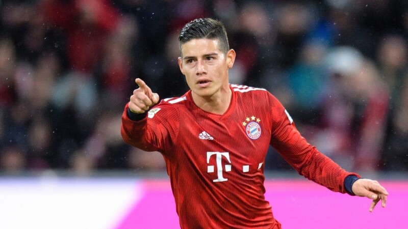 James wechselte 2017 auf Leihbasis von Real Madrid zum FC Bayern.