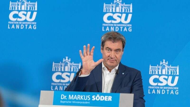 Markus Söder spricht bei der Herbstklausur der CSU-Landtagsfraktion.