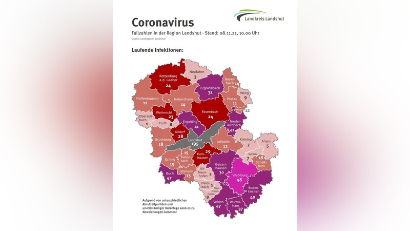 Aktuelle Informationen zur Corona-Lage im Raum Landshut.