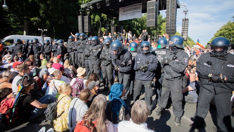 Die große Corona-Demonstration in Berlin am 1. August musste die Polizei auflösen.