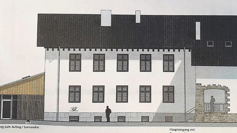 Ein Vorschlag der Außenansicht des geplanten Dorfgemeinschaftshauses.
