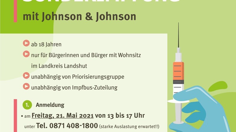 Im Landkreis Landshut soll es eine Sonderimpfaktion geben.