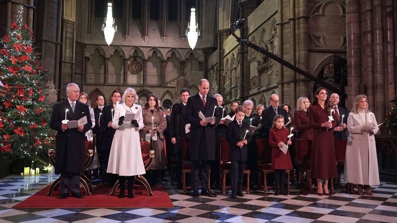 Die britischen Royals beim "Together at Christmas"-Gottesdienst in der Westminster Abbey.
