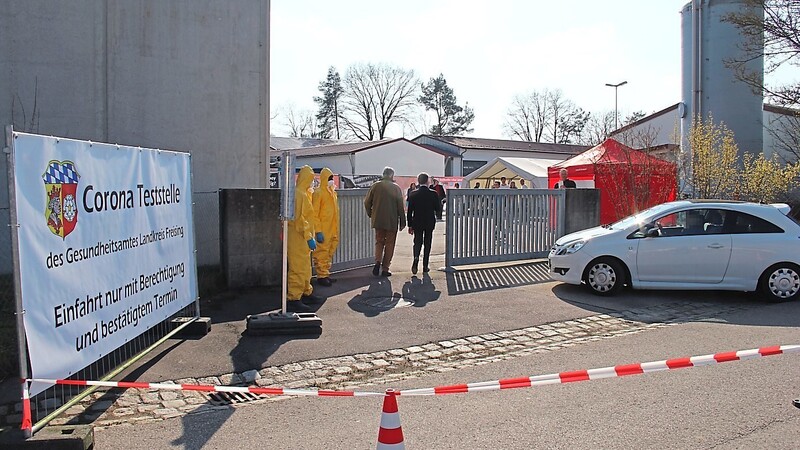 Ab 2. Juni ist die Teststelle (Drive-in) am Gelände des BRK-Kreisverbandes Freising in Marzling zu finden.