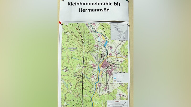 Der exakte Trassenverlauf im Bereich Brennberg.