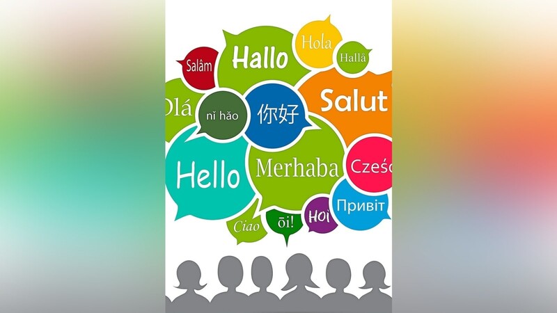 "Hallo" in verschiedenen Sprachen.
