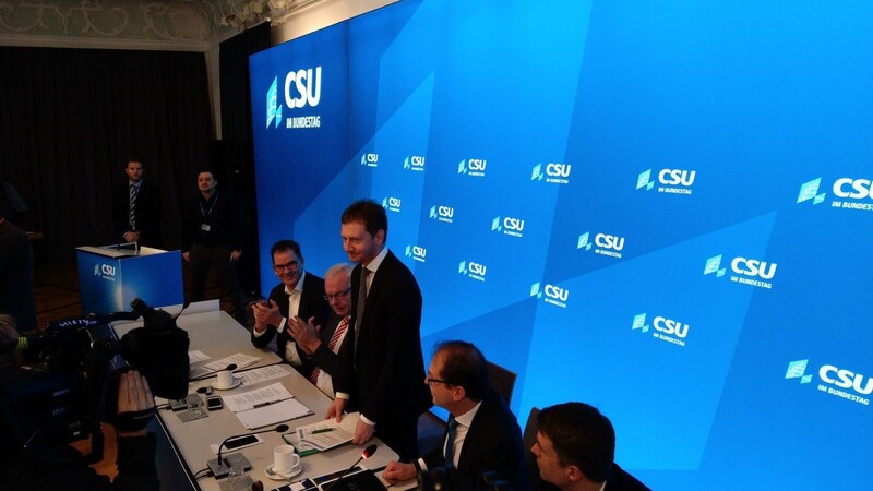CSU-LAndesgruppenchef Alexander Dobrindt und der sächsische Ministerpräsdent