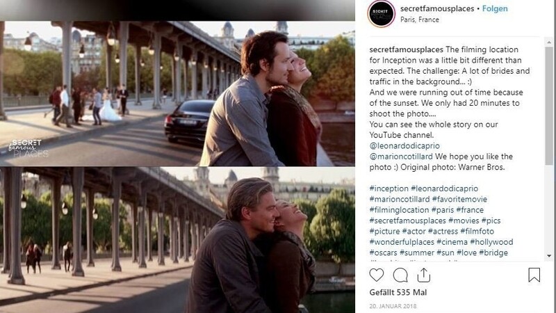 Ein junges Pärchen aus Deutschland stellt auf Instagram immer wieder verschiedene Szenen aus Filmen wie "Inception" nach.