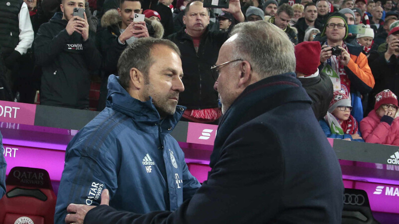 Bayern-Trainer Hansi Flick (l.) und Vorstandsboss Karl-Heinz Rummenigge.