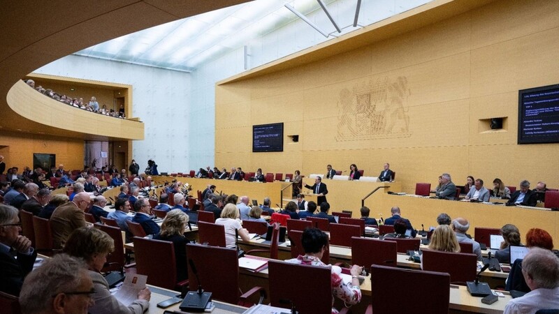 Der bayerische Landtag während einer Plenarsitzung.