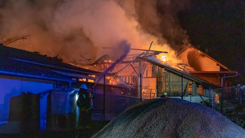 Mehrere Rinder sind bei einem Brand auf einem Bauernhof im Landkreis Deggendorf ums Leben gekommen.