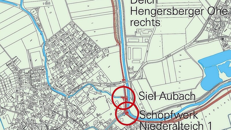 Der betroffene Abschnitt entlang der Hengersberger Ohe sowie die beiden Durchlässe an der A 3.