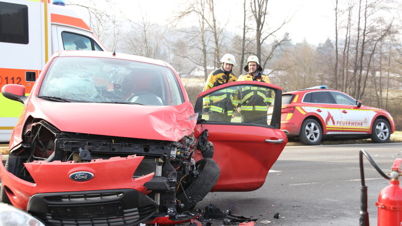 Nach Öffnen der Fahrertür konnte der Unfallverursacher aus seinem Fahrzeug gerettet werden.