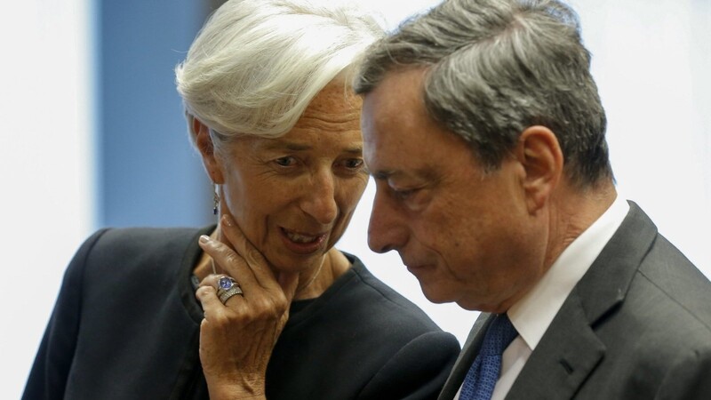 Christine Lagarde (l), Direktorin des Internationalen Währungsfonds, soll Nachfolgerin von Mario Draghi, Präsident der Europäischen Zentralbank (EZB), werden.