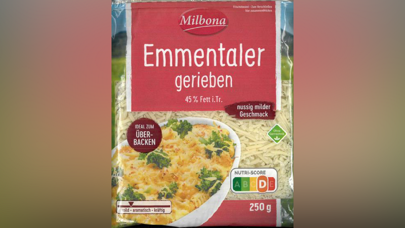 Die Goldsteig Käsereien Bayerwald GmbH ruft das Produkt "Milbona Emmentaler gerieben" zurück.