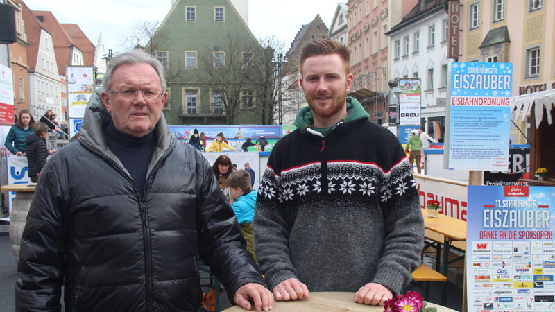 Ali Bräu und Sohn Ferdinand Büchl mitten im Eiszauber, der zuletzt 2020 hat stattfinden können.