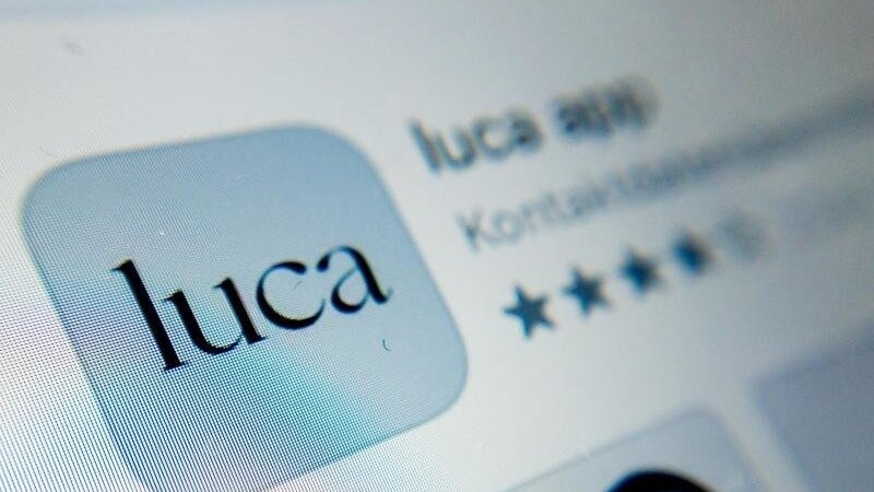 Das Symbol der Luca-App ist auf einem Smartphone zu sehen.