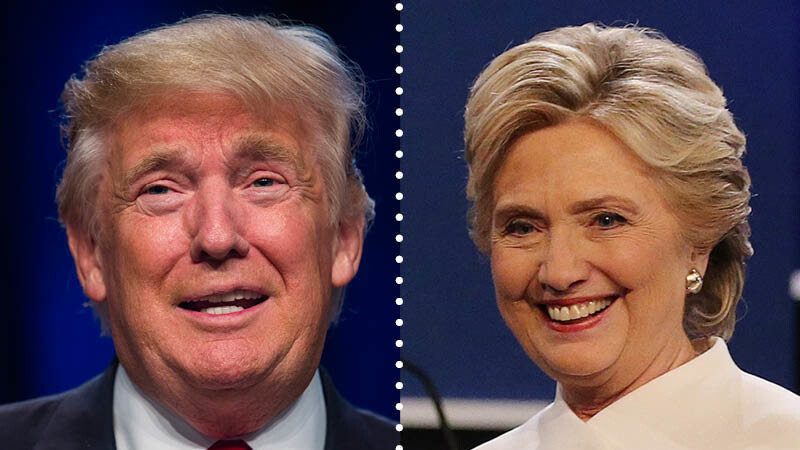 Die beiden Kandidaten für die Wahl zum US-Präsident: Donald Trump und Hillary Clinton.