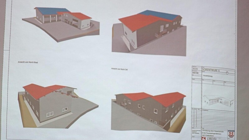 Eine Grafik des Ingenieurbüro Schanderl zeigt, wie das Feuerwehrhaus später einmal aussehen kann.