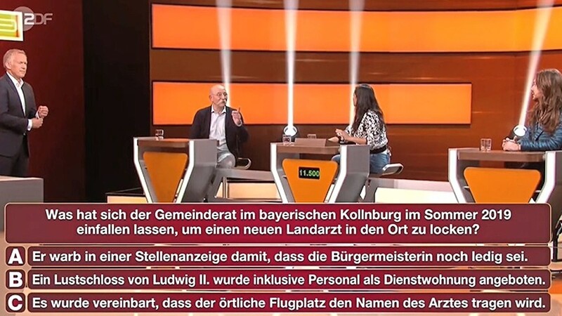 Johannes B. Kerner (li.) stellte die Frage, Fernsehkoch Horst Lichter hatte gleich den richtigen Riecher.