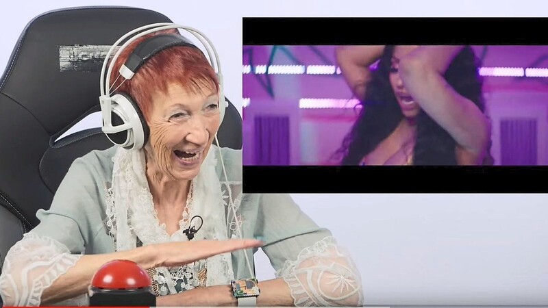 Rapperin Nicki Minaj bringt die Omis von "Oma schaut Musik" zum Lachen.