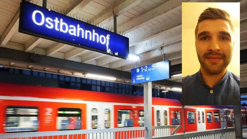 Der 23-jährige Ludwig Tänzer (im Bild kl.) ging am vergangenen Freitag in einer Münchner S-Bahn beherzt dazwischen, als zwei junge Frauen von einem betrunkenen Mann begrapscht und angegriffen wurden.