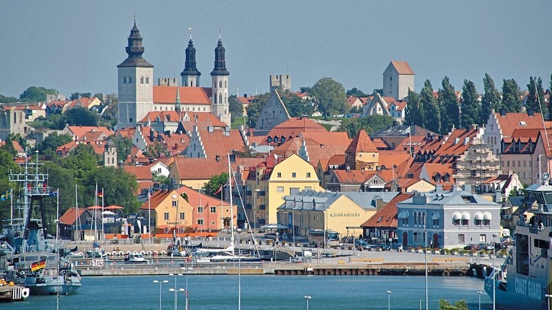 Der Hafen von Visby, der Hauptort Gotlands, ist ein Blickfang.