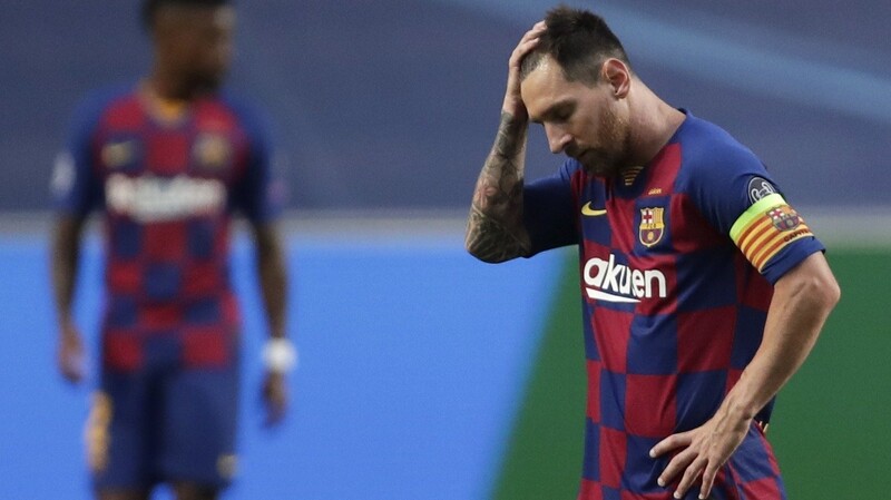 Wie der Rest seiner Mannschaft demoralisiert: Lionel Messi, Kapitän des FC Barcelona, beim 2:8 gegen den FC Bayern.
