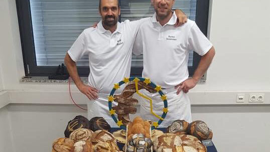 Markus Steinleitner und sein Kollege Gerd Distler stehen gemeinsam als Team im Endfinale der Deutschen Meisterschaft der Bäcker.