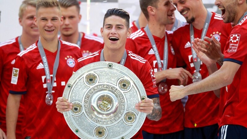 2018 feierte James mit dem FC Bayern die Meisterschaft.