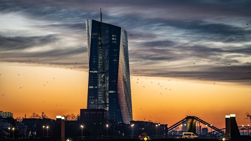 Die Zentrale der Europäischen Zentralbank (EZB) in Frankfurt am Main.